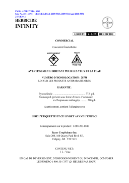 Herbicide INFINITY: Chat IA et Téléchargement PDF