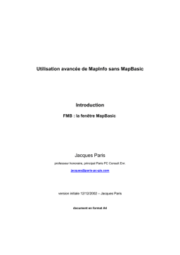 Guide MapInfo sans MapBasic: Chat IA & PDF