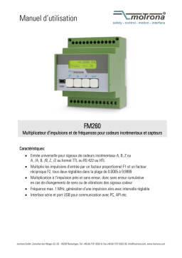 Motrona FM260 Multiplicateur Guide d'utilisateur | Chat IA