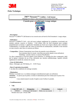 Nexcare ColdHot Cold Instant : Fiche technique | AI Chat & PDF Access
