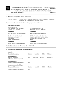 SDI NEW ULTRAFINE CAPSULES Manuel utilisateur