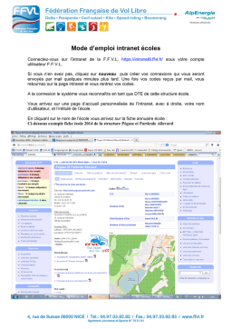 FFVL Intranet école Manuel utilisateur