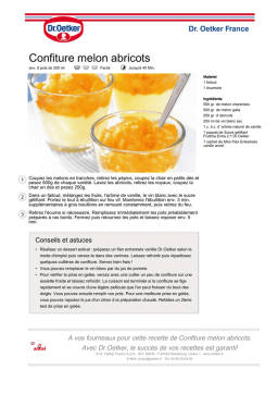 Confiture Melon Abricots : Recette + Chat IA