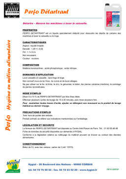 DETARTRANT : Fiche technique | AI Chat & PDF Download