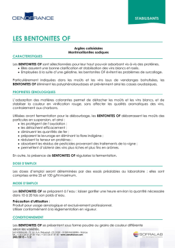 Bentonites OF Fiche Technique | AI Chat & PDF
