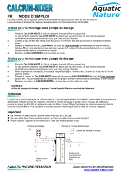 Aquatic Nature Calcium Mixer Manuel utilisateur