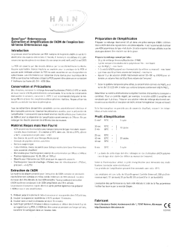 Hain Lifescience GenoType® Enterococcus Manuel utilisateur