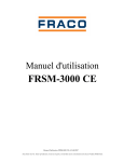 Fraco FRSM 3000 CE Manuel utilisateur