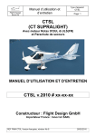 FLIGHT DESIGN CT SUPRALIGHT Manuel utilisateur