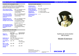 Ericsson Mobile Extension Manuel utilisateur