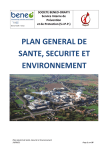 BENEO-Orafti Plan G&eacute;n&eacute;ral de Sant&eacute;, S&eacute;curit&eacute; et Environnement Manuel utilisateur