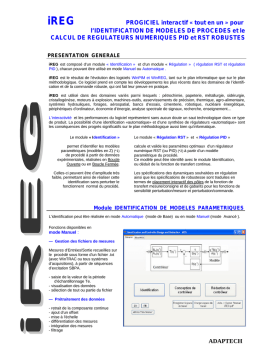 iREG: Logiciel d'identification et régulation | AI Chat