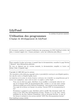 LilyPond : Manuel d'utilisation | AI Chat & PDF Access
