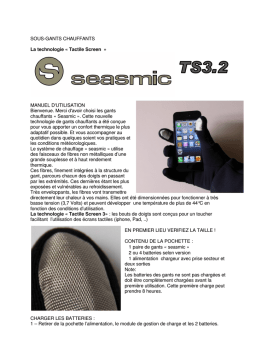 Seasmic TS3.2 Sous-gants Chauffants | Chat IA & PDF