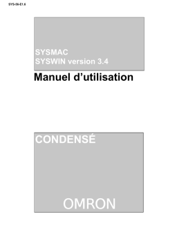 Omron SYSMAC SYSWIN Manuel utilisateur