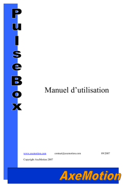 AxeMotion PulseBox: Manuel d'utilisation avec IA