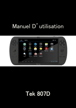 Tekniser 807D Tablette de jeu: Manuel d'utilisation + IA FAQ
