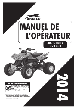 Manuel opérateur Arctic Cat 300 Utility/DVX 300 + IA