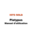 Hits Gold Platypus Manuel utilisateur