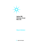 Agilent Micro GC 490 A &eacute;tendu Manuel utilisateur