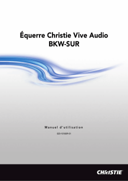 Christie Vive Audio BKW-SUR : Manuel d'utilisation + IA