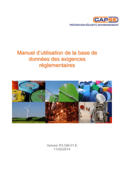 Manuel d'utilisation CAPSE R3.GM.01.E | AI Chat & PDF Access