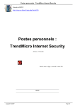 TrendMicro Internet Security 2010 Mode d'emploi