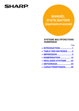 SHARP MX-xxxx : Manuel d'utilisation + Chat IA