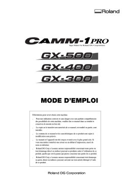 Roland gx 300 Manuel utilisateur