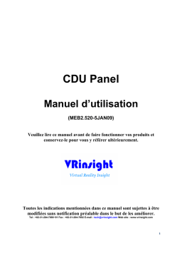 VRinsight CDU Panel Manuel utilisateur