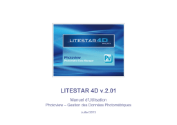 OxyTech LITESTAR 4D v.2.01 Manuel utilisateur