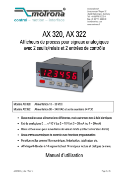 motrona AX 320, AX 322: Manuel d'utilisation + Chat IA