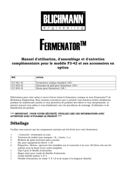 Blichmann Engineering F3 42 Manuel utilisateur