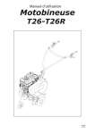 Forges des Margerides TILLER T26 Manuel utilisateur