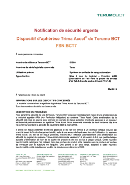 Trima Accel Système d'aphérèse | Chat IA & PDF