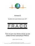 Fraco plate-forme hydraulique Manuel utilisateur