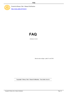 Manuel d'utilisation Rotary Club | Chat IA & PDF