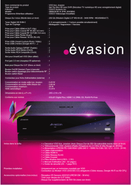 VOO évasion ISB8430-8C-E : Assistance IA et téléchargement PDF