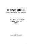 Thunderbird ARM-01 Mode d'emploi