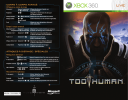 Microsoft Too Human Manuel utilisateur