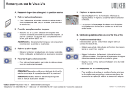 Volker Vis-a-Vis Manuel utilisateur