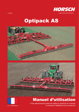 Horsch Optipack 10 AS, 12 AS : Manuel d'utilisation + IA