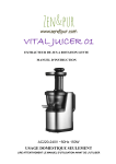 ZEN&amp;PUR VITAL JUICER 01 Manuel utilisateur