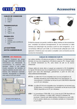 Accessoires Evidencia: Câbles, Sondes + Chat IA