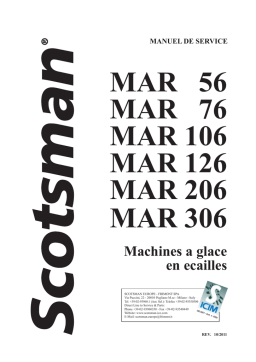 Scotsman MAR 126 Manuel utilisateur