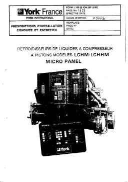 York LCHM-LCHHM Manuel de service | AI Chat & PDF