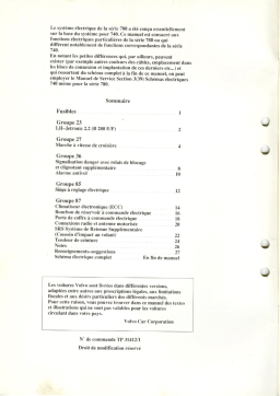 Volvo 780 Manuel utilisateur