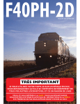 Rapido Trains Inc. F40PH 2D Manuel utilisateur