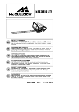 McCulloch MAC 5616 LITE Manuel utilisateur