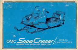 OMC Snow Cruiser C 1560, C 2060, C 2065 : Manuel + AI Chat | PDF